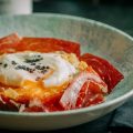 Huevos trufados con jamón ibérico